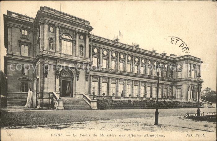 Paris Palais du Ministere des Affaires Etrang