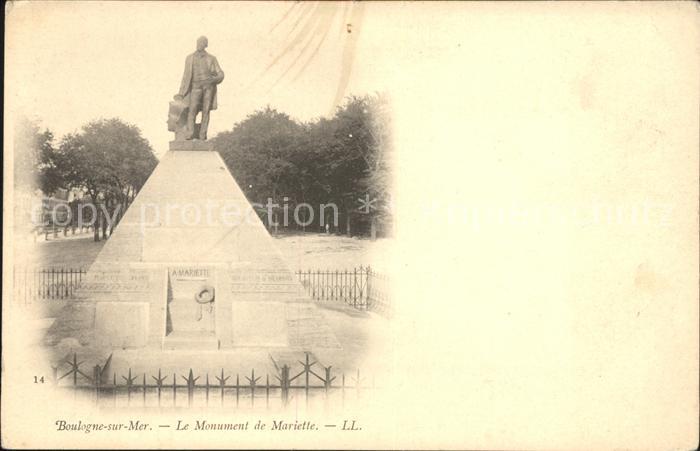 Boulogne-sur-Mer Monument de Mariette Statue