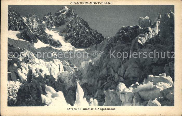 Chamonix Seracs du Glacier d_Argentieres Gletsch