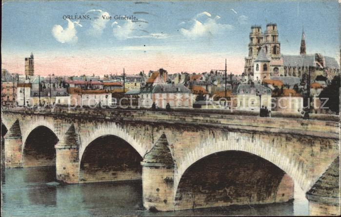 Orleans Loiret Vue generale Pont Cathedrale