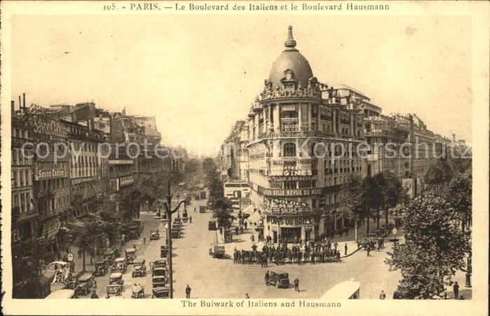 Paris Boulevard des Italiens et Boulevard Hau