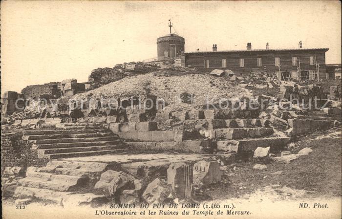 Puy-de-Dome Sommet Observatoire Ruines du Temple de
