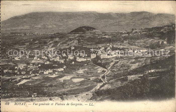 Royat Puy de Dome Vue generale Plateau de Gergovie