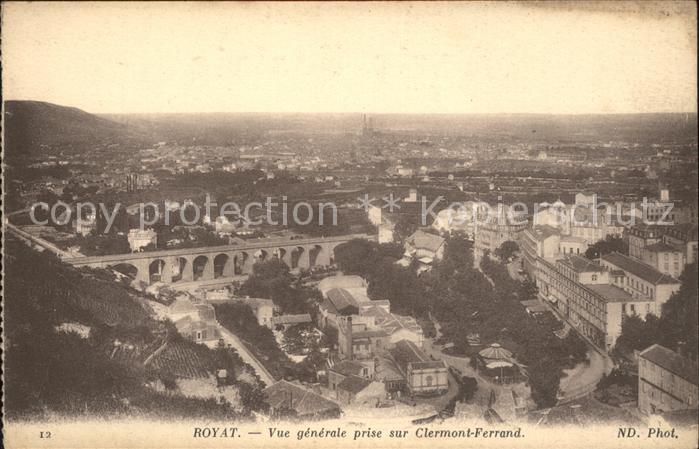 Royat Puy de Dome Vue generale prise sur Clermont Ferrand