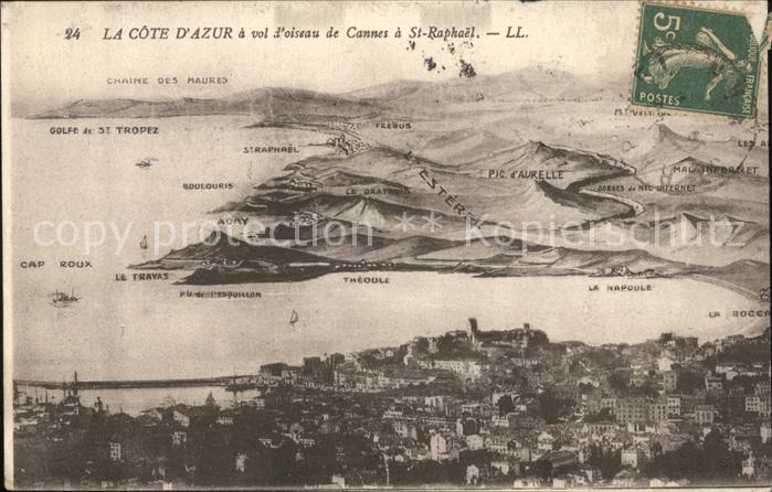 Cannes Alpes-Maritimes Vue a vol d_oiseau a Saint Raphael Cote