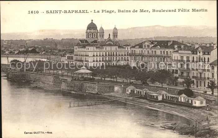 Saint-Raphael Var Plage Bains de Mer Boulevard Felix Mart