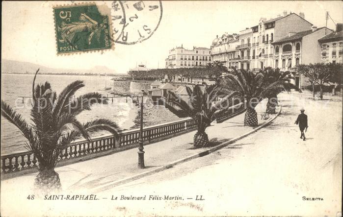 Saint-Raphael Var Boulevard Felix Martin Stempel auf AK