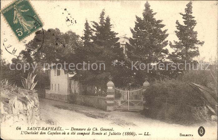 Saint-Raphael Var Demeure de Ch. Gounod Stempel auf AK