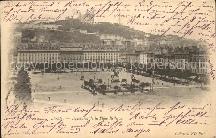 Lyon France Panorama de la Place Bellecour Monument