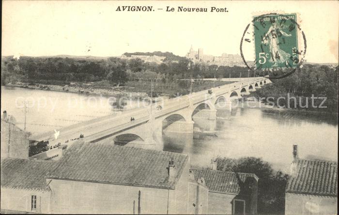 Avignon Vaucluse Nouveau Pont Stempel auf AK