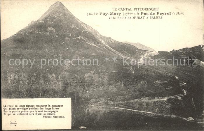 Murat Cantal Puy Mary et Pas de Peyrol Route a Saler