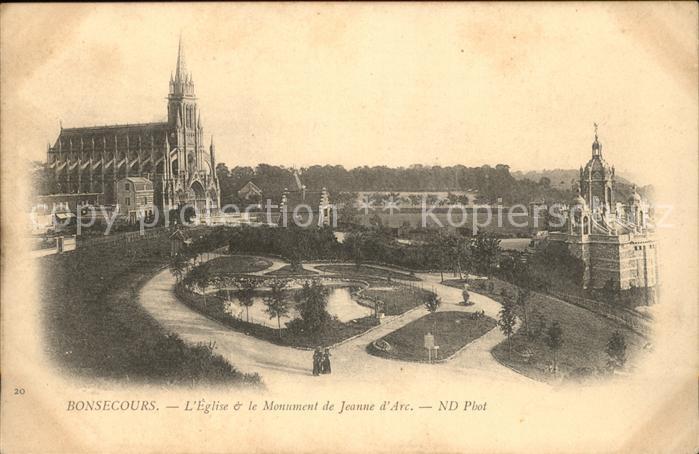 Bonsecours 76 Eglise et Monument Jeanne d_Arc