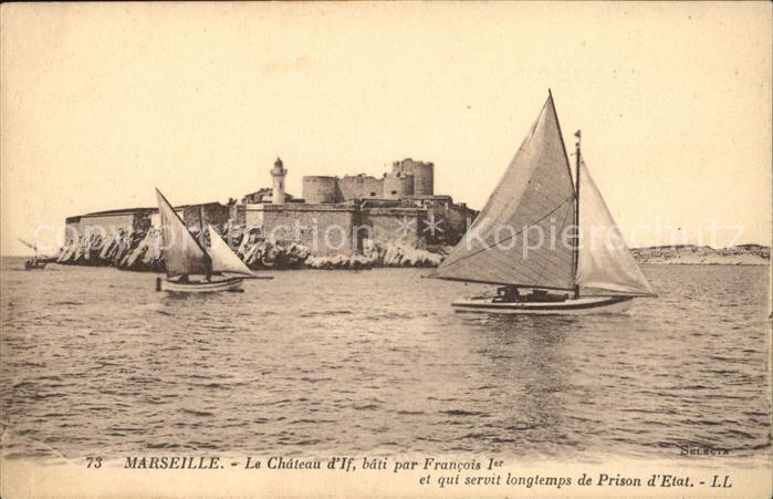 Marseille Bouches-du-Rhone Chateau d_If Voilier