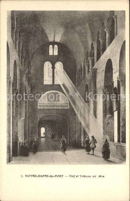Clermont-Ferrand Eglise Notre Dame du Port Nef et Tribun