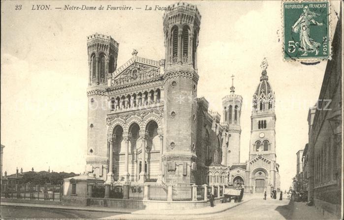 Lyon France Eglise Notre Dame de Fourviere Facade S