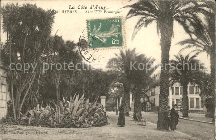 Hyeres Avenue de Beauregard Palmier Stempel au