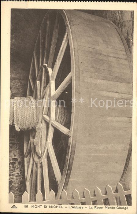 Mont-Saint-Michel Abbaye Roue Monte Charge