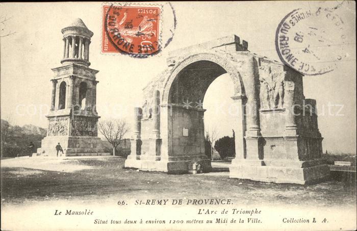 Saint-Remy-de-Provence Arc de Triomphe Stempel auf AK