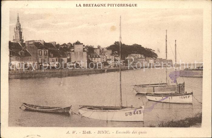 Binic Cotes d Armor Ensemble des quais Bateau
