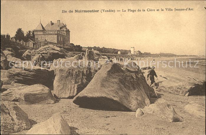 Noirmoutier-en-l Ile Plage de la Clere et Villa Jeanne d_Arc