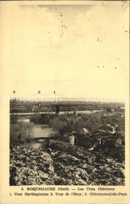 Roquemaure Gard Les Trois Chateaux Tour Carthaginoise T