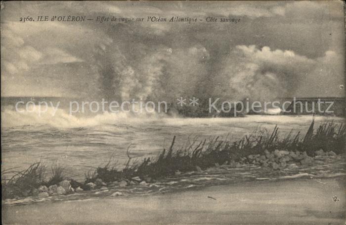 Ile d Oleron Effet de vague sur l'Ocean Atlantique S