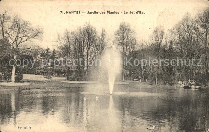 Nantes Loire Atlantique Jardin des Plantes Jet d Eau