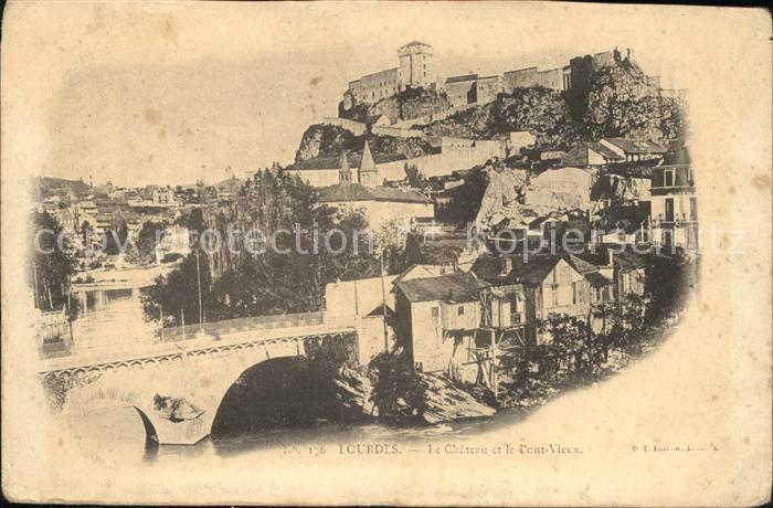 Lourdes Hautes Pyrenees Chateau et Pont Vieux