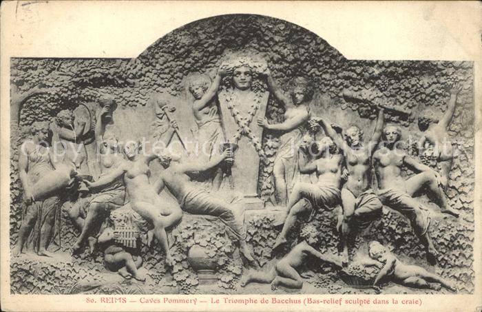 Reims Champagne Ardenne Caves Pommery Triomphe de Bacchus Relie