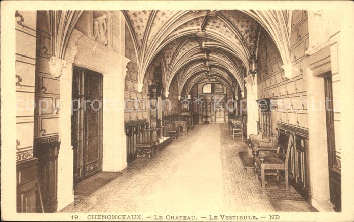Chenonceaux Indre et Loire Chateau Vestibule