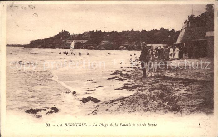 La Bernerie-en-Retz Plage de la Patorie a maree haute