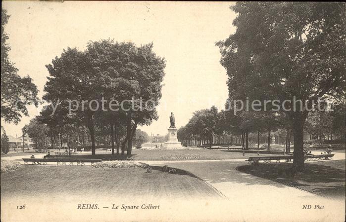 Reims Champagne Ardenne Square Colbert Statue Monument