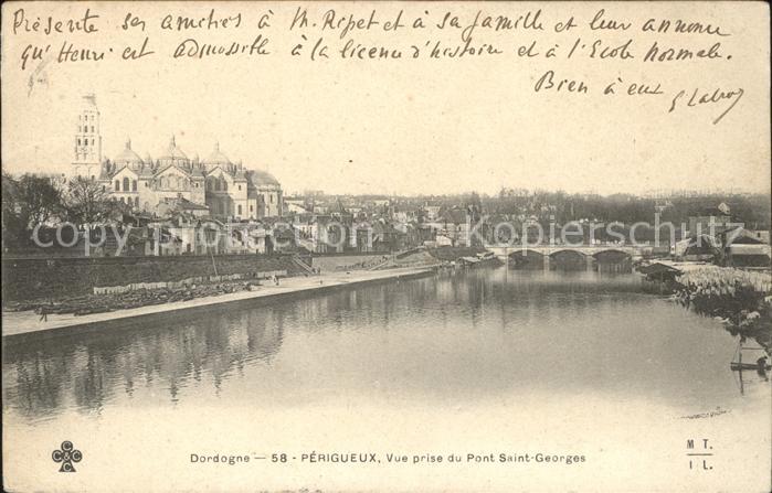 Perigueux Vue prise du Pont Saint Georges