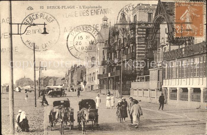 Berck-Plage Esplanade Stempel auf AK