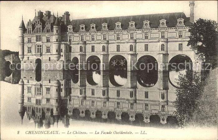 Chenonceaux Indre et Loire Chateau Facade Occidentale