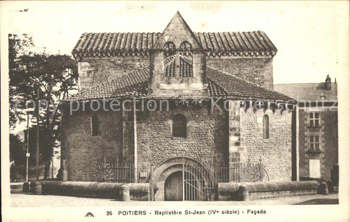 Poitiers 86 Baptistere Saint Jean IV siecle Facade