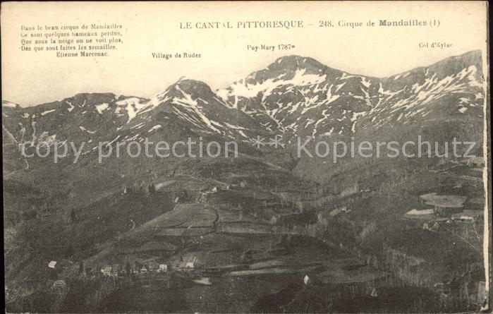 Mandailles-Saint-Julien Panorama du Cirque Montagnes