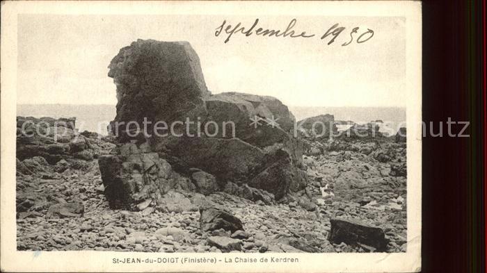 Saint-Jean-du-Doigt Chaise de Kerdran Felsen