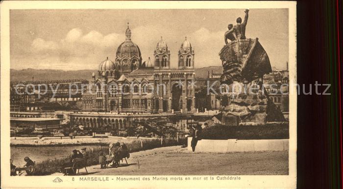 Marseille Bouches-du-Rhone Monument des Marins morts Cathedrale