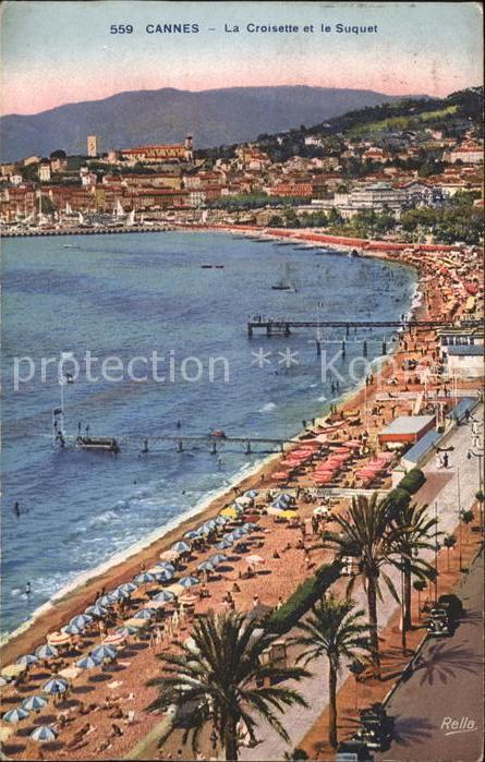 Cannes Alpes-Maritimes La Croisette et le Suquet Plage Cote d_