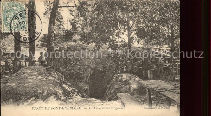 Fontainebleau Seine et Marne Foret Caverne des Brigands Stempel auf