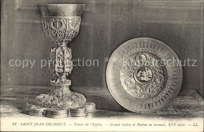 Saint-Jean-du-Doigt Tresor de l'Eglise Grand Calice et Pate