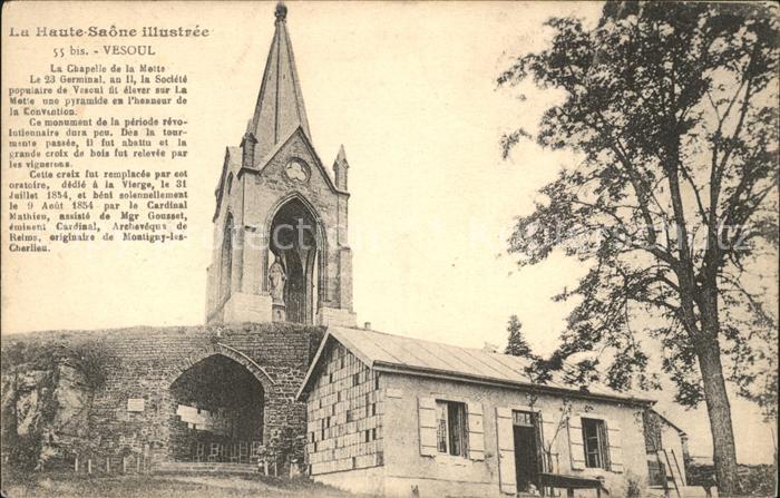 Vesoul Haut Saone Chapelle de la Motte Histoire
