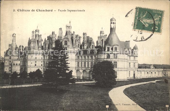Chambord Blois Chateau Facade septentrionale Stempel a