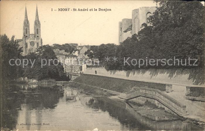 Niort 79 Eglise Saint Andre et le Donjon