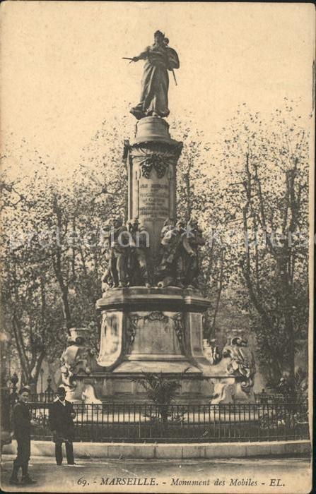 Marseille Bouches-du-Rhone Monument des Mobiles Statue Sculpture
