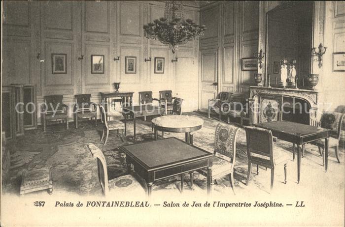 Fontainebleau Seine et Marne Palais Salon de Jeu de l'Imperatrice Josephine