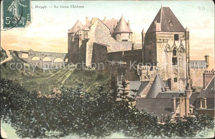 Dieppe 76 Vieux Chateau Stempel auf AK