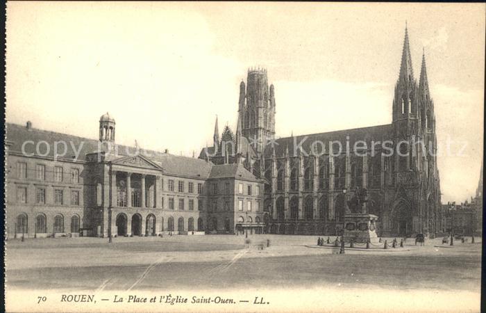 Rouen Place et l'Eglise Saint Ouen Monument