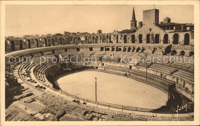 Arles Bouches-du-Rhone Interieur des arenes Amphitheater